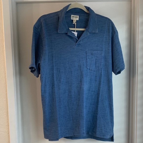 Todd Snyder Other - Todd Snyder Polo Shirt Men's L Blue Short Sleeve Top Quiet Luxury Casual
